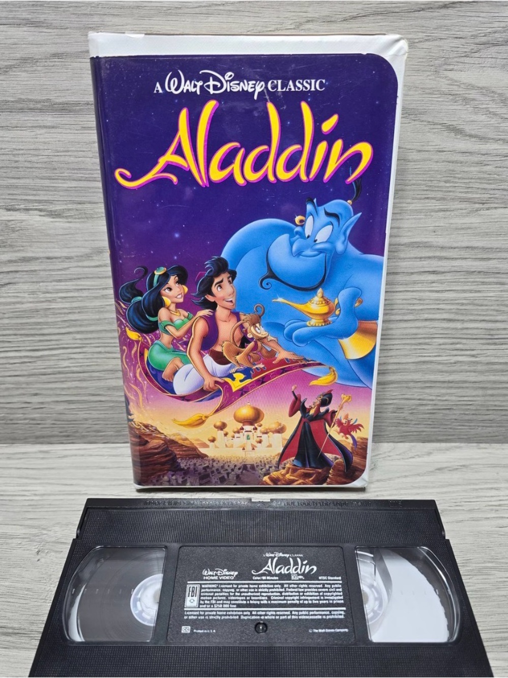 Walt Disney Aladdin VHS Tape - Purple Cover